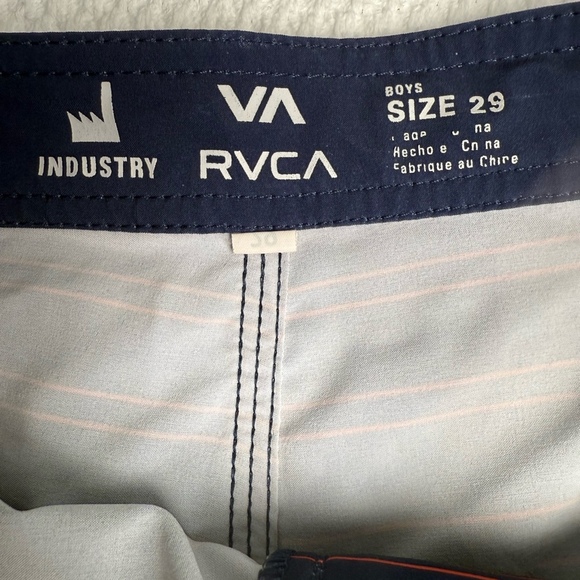 RVCA Industry Boardshorts – Size 29 – Navy with Red Stripes - Picture 3 of 6